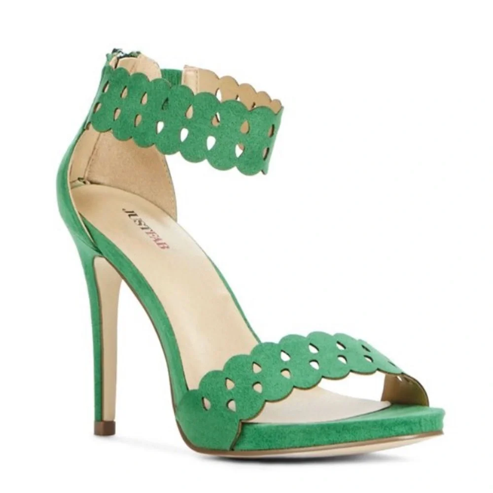 JustFab‎ Morana Green Sandal Heel